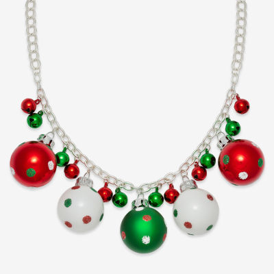 Mixit Holiday Ornament 18 Inch Cable Statement Necklace