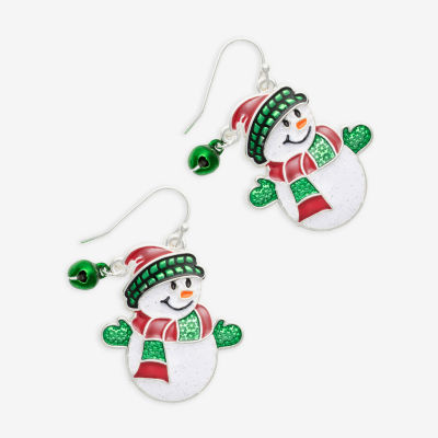 Mixit Snowman Drop Earrings