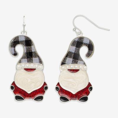 Mixit Gnome Cubic Zirconia Stainless Steel Drop Earrings