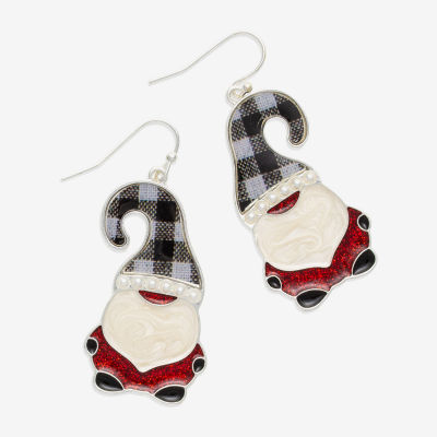 Mixit Gnome Womens Cubic Zirconia Stainless Steel Drop Earrings
