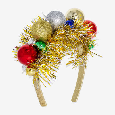 Mixit Gold Tinsel And Ornament Womens Headband