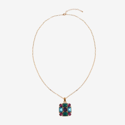 Mixit Gold Tone Womens 30 Inch Pendant Necklace