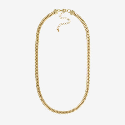 Bold Elements Gold Tone Stainless Steel 18 Inch Cable Chain Necklace