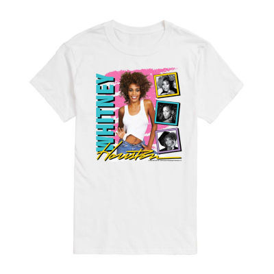 Juniors Whitney Houston Tee Womens Crew Neck Short Sleeve Graphic T-Shirt