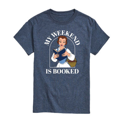 Juniors Weekend Is Booked Womens Crew Neck Short Sleeve Beauty and the Beast Graphic T-Shirt