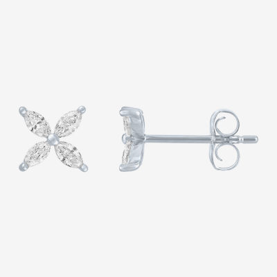 Diamond Addiction (G-H / Si2-I1) 1/3 CT. T.W. Lab Grown White Diamond 10K White Gold Marquise Stud Earrings