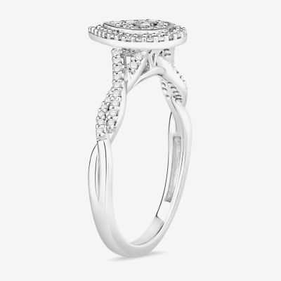 Promise My Love Womens 1/ CT. T.W. Natural White Diamond 10K Gold Ring