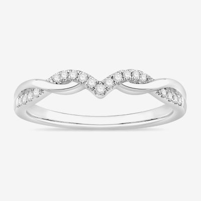 1/ CT.T.W. Natural Diamond 10K or 14K White Gold Wedding Band