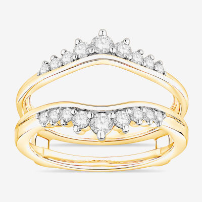 Womens 1/2 Natural White Diamond 10K Gold Wedding Ring