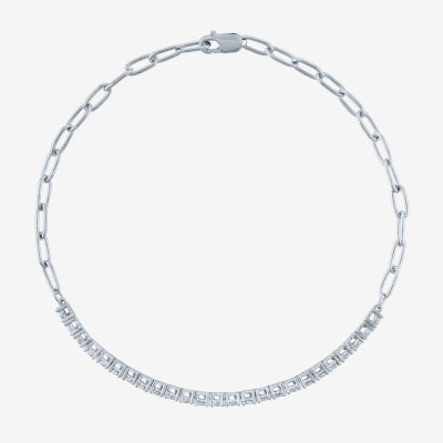 Yes, Please! (G-H / I1-I2) Diamond Accent Lab Grown White Diamond Sterling Silver 8 Inch Tennis Bracelet