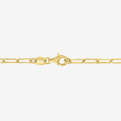 (G-H / I1-I2) Yes, Please! 14K Gold Over Silver 8 Inch Paperclip Chain Bracelet