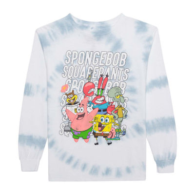 Little & Big Girls Crew Neck Long Sleeve Spongebob Graphic T-Shirt