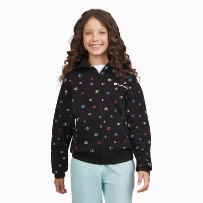 Champion Big Girls Embroidered Fleece Zipper Hoodie