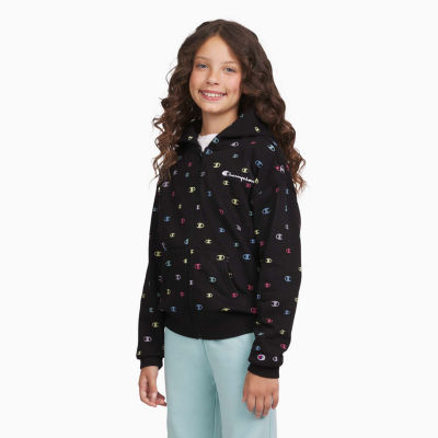 Champion Big Girls Embroidered Fleece Zipper Hoodie