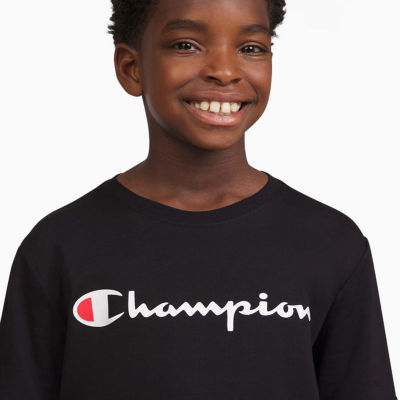 Champion Big Boys Crew Neck Long Sleeve T-Shirt