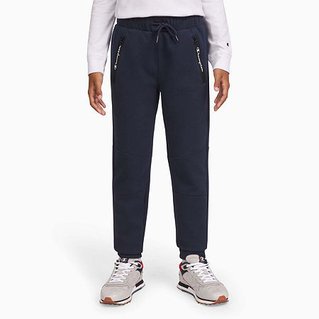 Champion Big Boys Mid Rise Cuffed Fleece Jogger Pant, Small (8), Blue