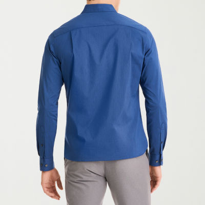 Van Heusen Stain Shield Mens Slim Fit Long Sleeve Button-Down Shirt