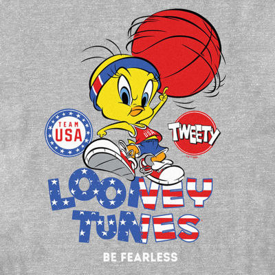 Mens Short Sleeve Looney Tunes Basketball Graphic T-Shirt