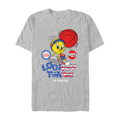 Mens Short Sleeve Looney Tunes Basketball Graphic T-Shirt