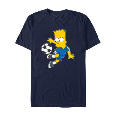 Mens Short Sleeve The Simpsons Soccer Graphic T-Shirt