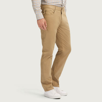 IZOD Saltwater Stretch Sateen 5 Pocket Mens Straight Fit Flat Front Pant