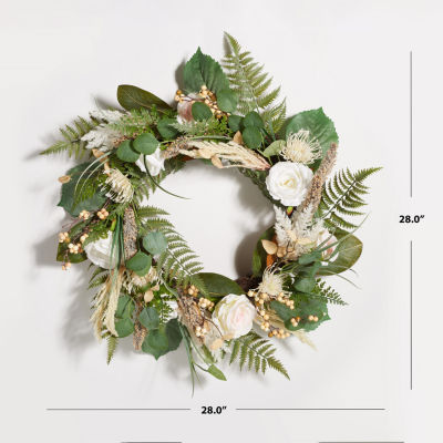 Safavieh Rose & Fern Wreath