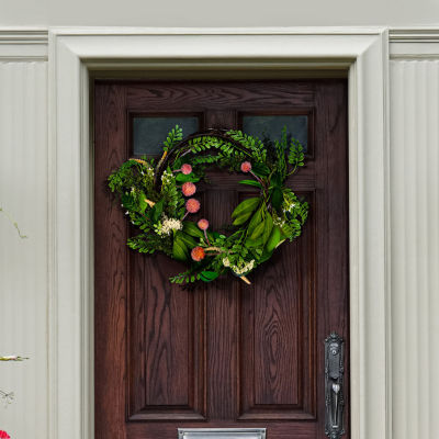 Safavieh Sweetgum & Mandarin Semi Wreath