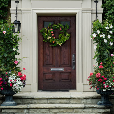 Safavieh Sweetgum & Mandarin Semi Wreath