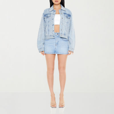 Forever 21 Embellished Denim Lightweight Juniors Jacket