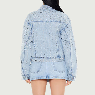 Forever 21 Embellished Denim Lightweight Juniors Jacket