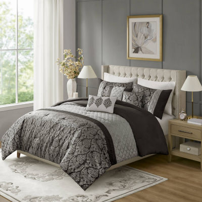 Madison Park Annette Jacquard 6-pc. Midweight Comforter Set