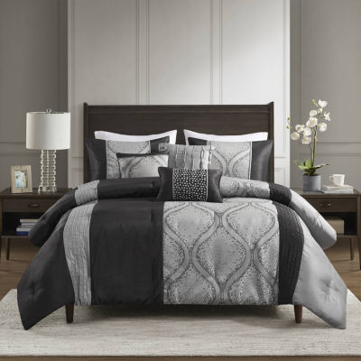 Madison Park Monroe Jacquard 6-pc. Midweight Comforter Set