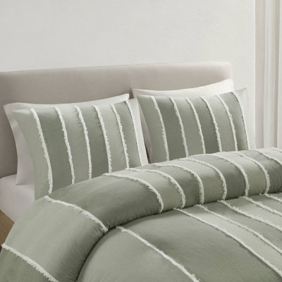 INK+IVY Shay Striped Cotton 3-pc. Duvet Cover Set