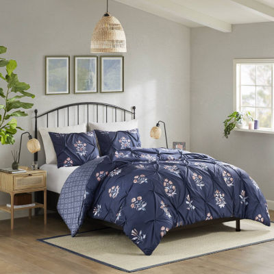 Madison Park Marfa Peony Pintuck 3-pc. Duvet Cover Set