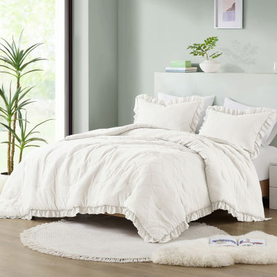 510 Design Phoebe Diamond Quilted Ruffle Edge Midweight Comforter Set