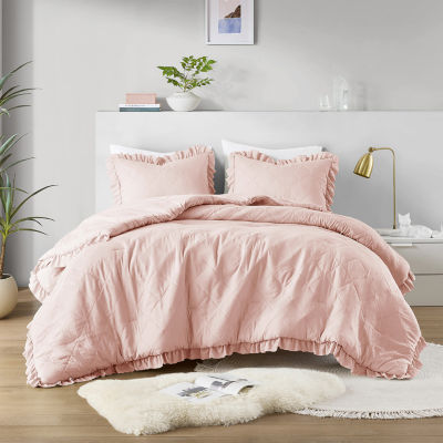 510 Design Phoebe Diamond Quilted Ruffle Edge Midweight Comforter Set