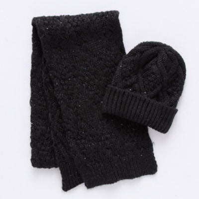 Mixit Diamond Cable Beanie Scarf With 2-pc. Cold Weather Set