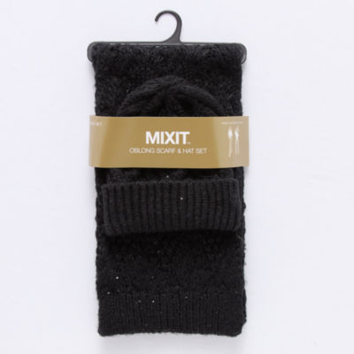 Mixit Diamond Cable Beanie Scarf With 2-pc. Cold Weather Set