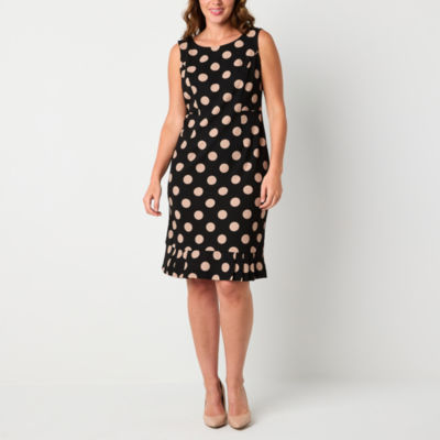 Maya Brooke Womens Dots Jacket Dress