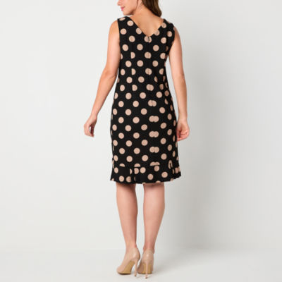 Maya Brooke Womens Dots Jacket Dress