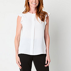 Black Label By Evan Picone White Tops for Women - JCPenney Black Label By Evan Picone White Tops for Women - JCPenney