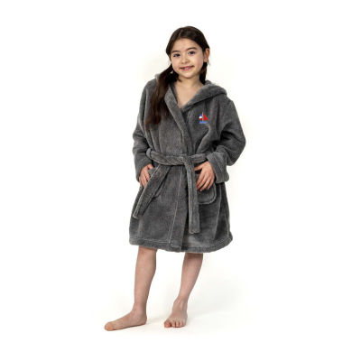 Linum Home Textiles Plush Boat Little & Big Girls Long Sleeve Bathrobe