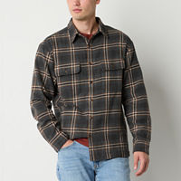 mutual weave Mens Shirt Jacket, Medium, Gray