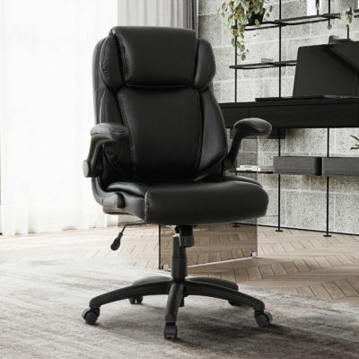 Sealy Atlas Bonded Ergonomic Design Adjustable Height Office Chair in Black