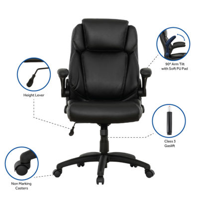 Sealy Atlas Bonded Ergonomic Design Adjustable Height Office Chair