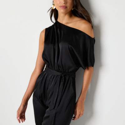 Bold Elements Satin Sleeveless Jumpsuit