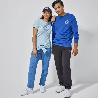 PUMA Mens Crew Neck Long Sleeve Regular Fit Graphic T-Shirt