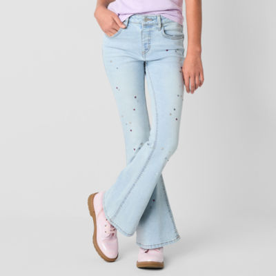 Vanilla Star Big Girls Embellished Flare Leg Jean