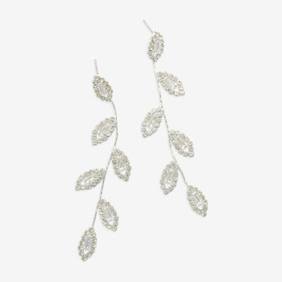 Mixit Womens Glass Drop Earrings