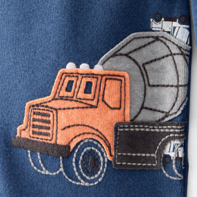 Carter's Baby Boys Footed Rib Crew Neck Long Sleeve One Piece Pajama